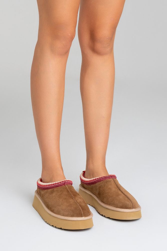 kadin-platform-taban-terlik-CAMEL SUET -UGG251501-0083950_0